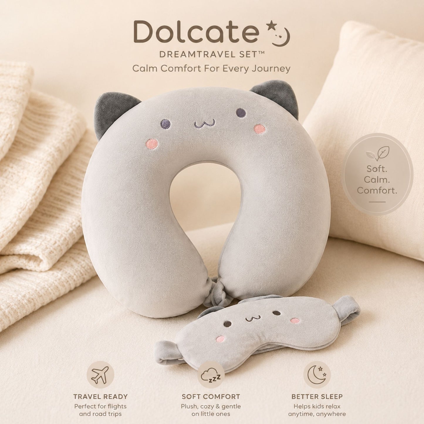 Dolcate DreamTravel Pillow Set