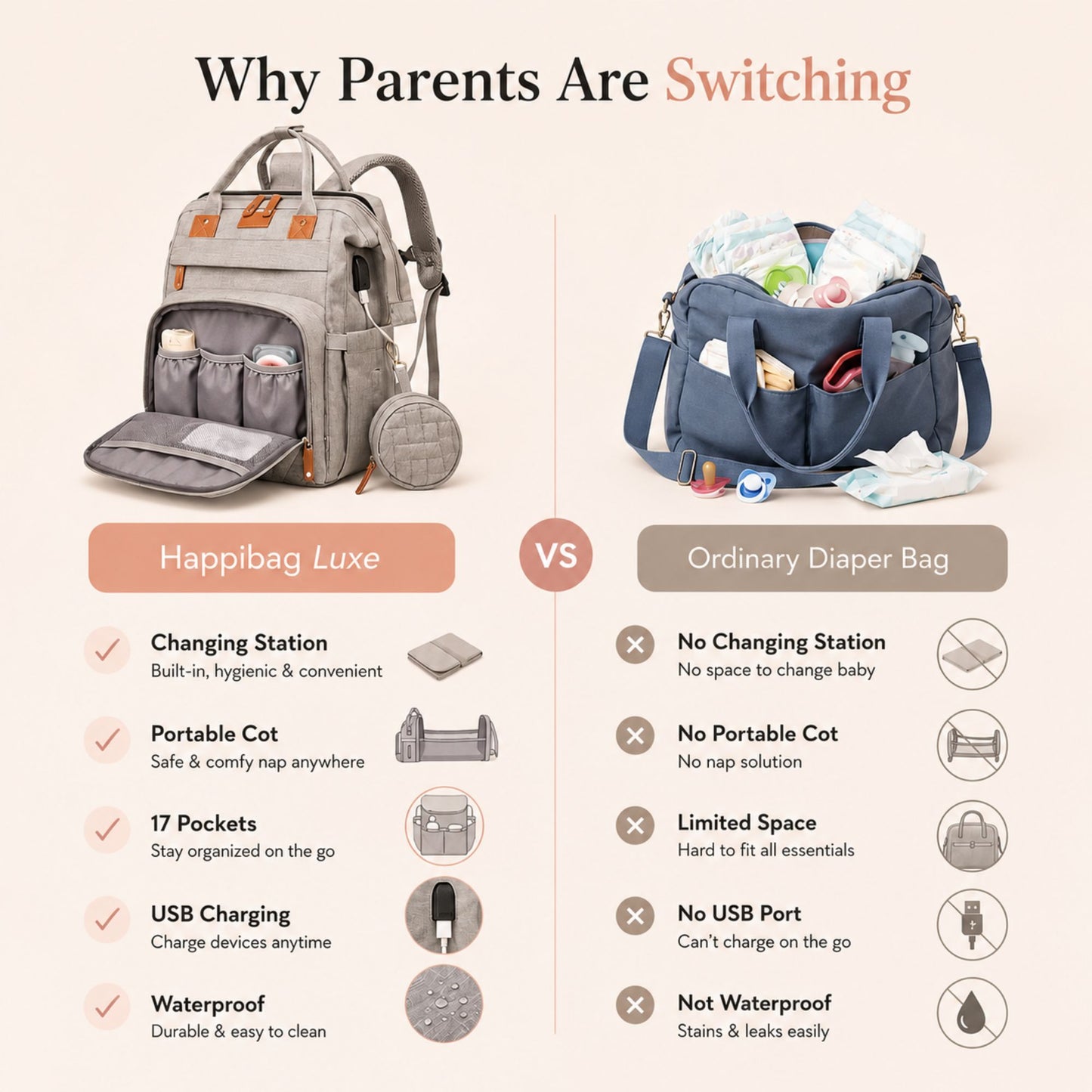 CalmNest™ Baby Travel Bag