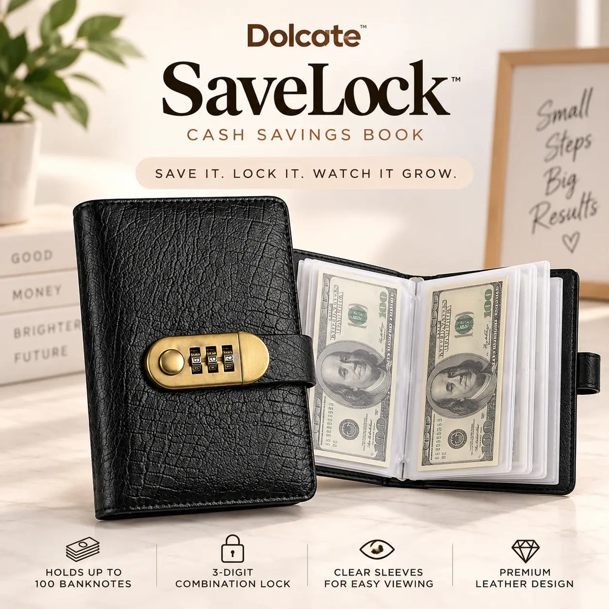 Dolcate SaveLock™ — Cash Savings Book