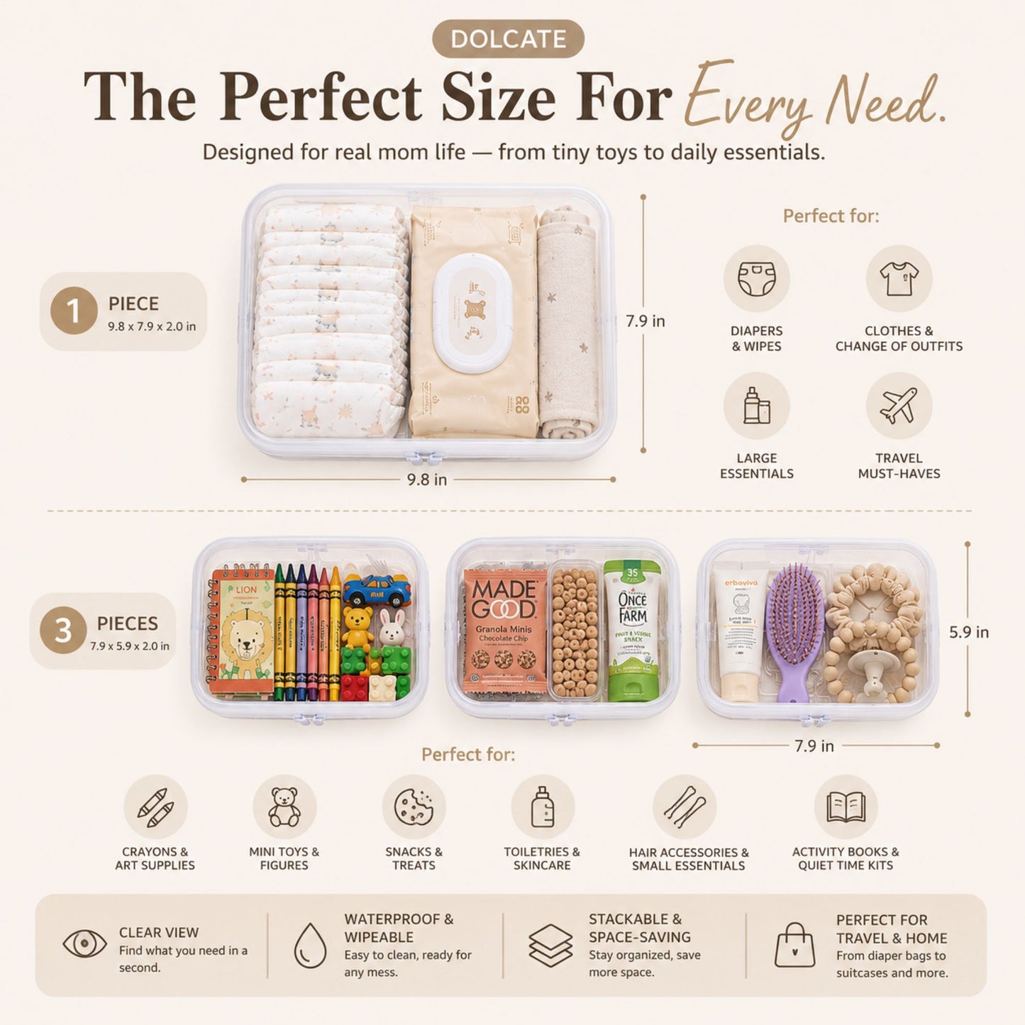 Dolcate TidyPack™ Organizer Set