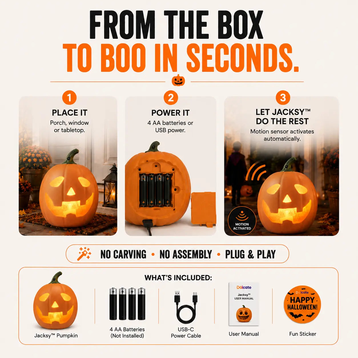 Dolcate Jacksy™ — Animated Talking Pumpkin